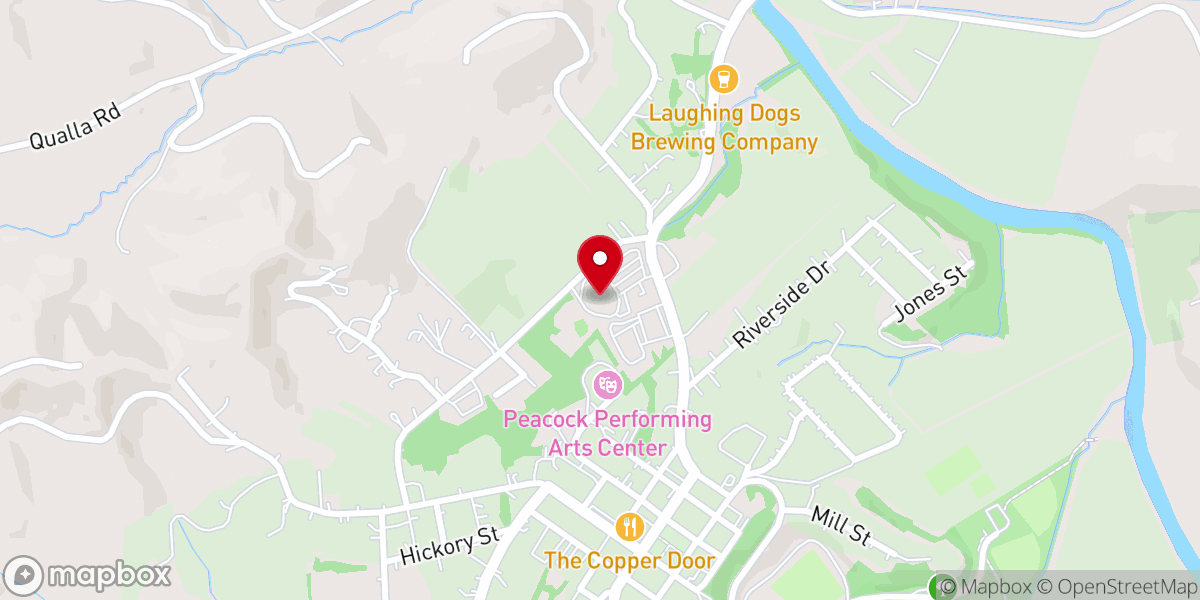 Map showing location of First Free Will Baptist Church