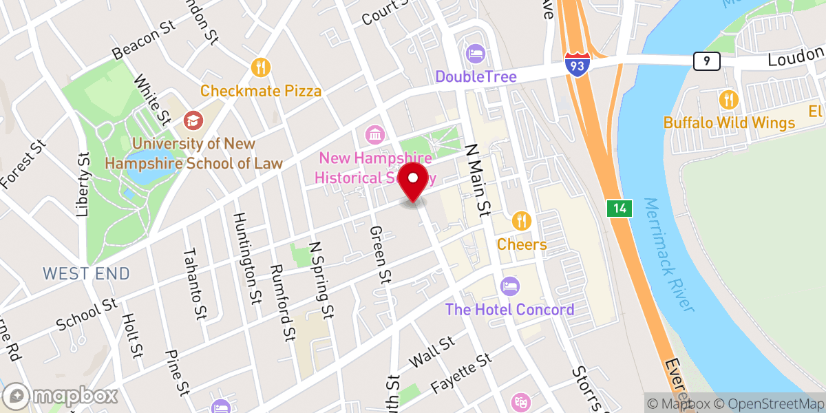 Map showing location of First Church of Christ Scientist