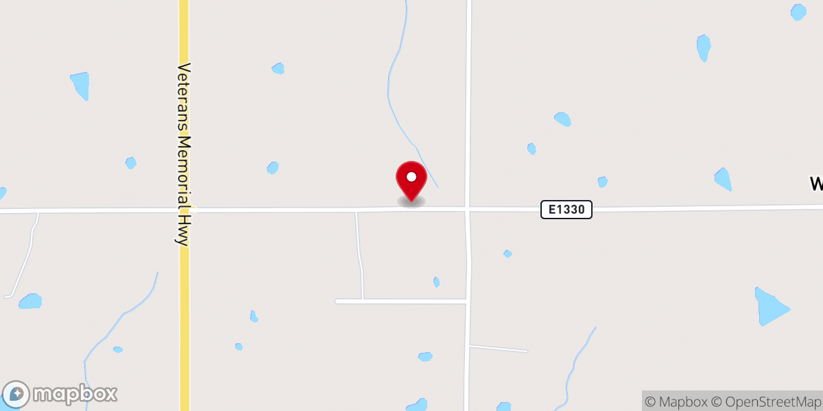 Map showing location of Free Will Baptist Church Wolf Oklahoma