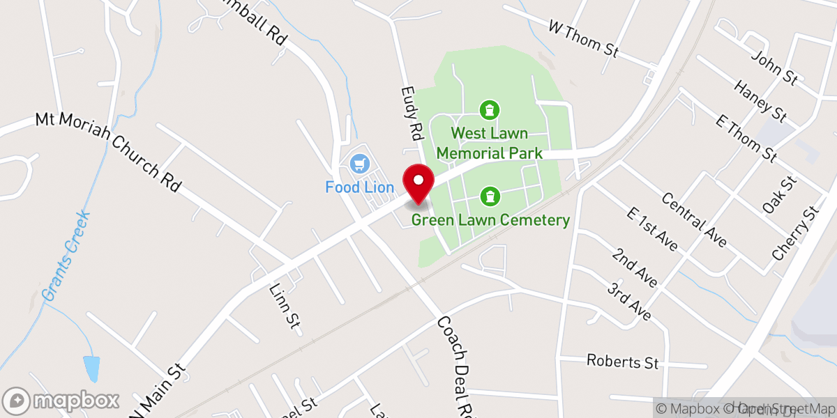 Map showing location of Mt Zion United Church-Christ