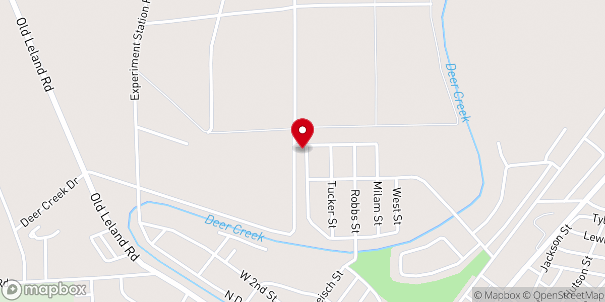 Map showing location of St John Baptist Church
