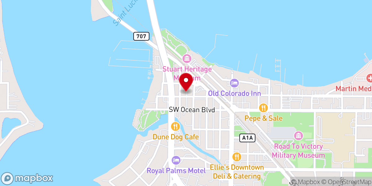 Map showing location of The 1895 Church of StuArt