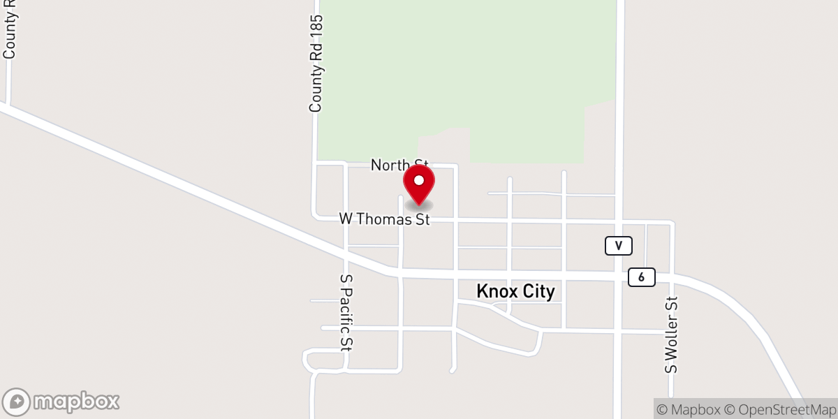 Map showing location of Assembly of God Church