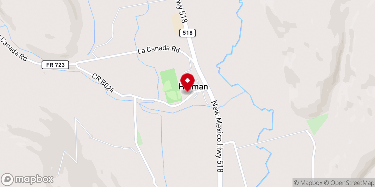 Map showing location of Agua Negra Presbyterian