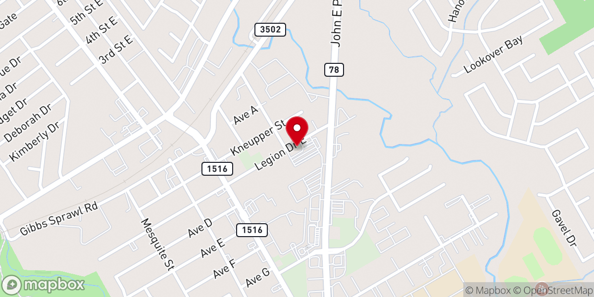 Map showing location of St. Monica's Thrift Store