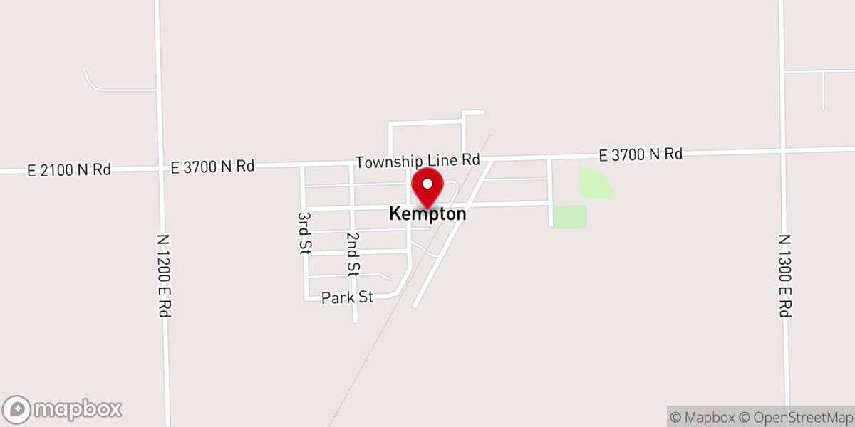 Map showing location of Kempton
