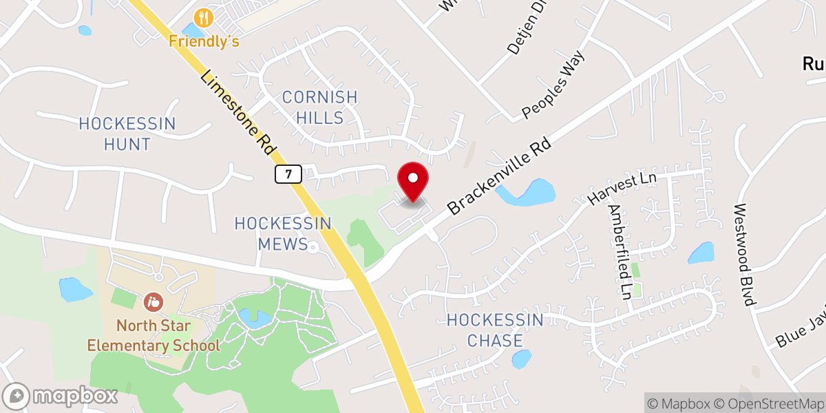 Map showing location of Wilmington Community Evangelical Church
