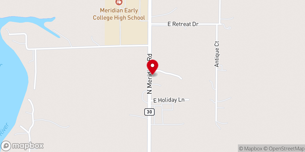 Map showing location of Sanford First Baptist Church