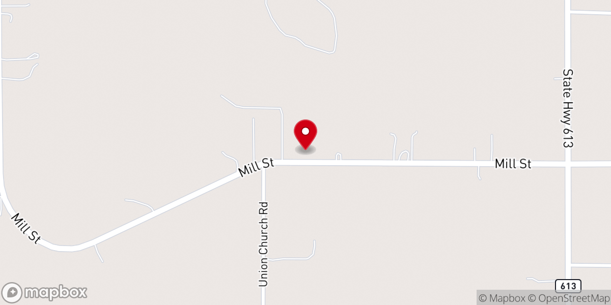 Map showing location of Ward Church