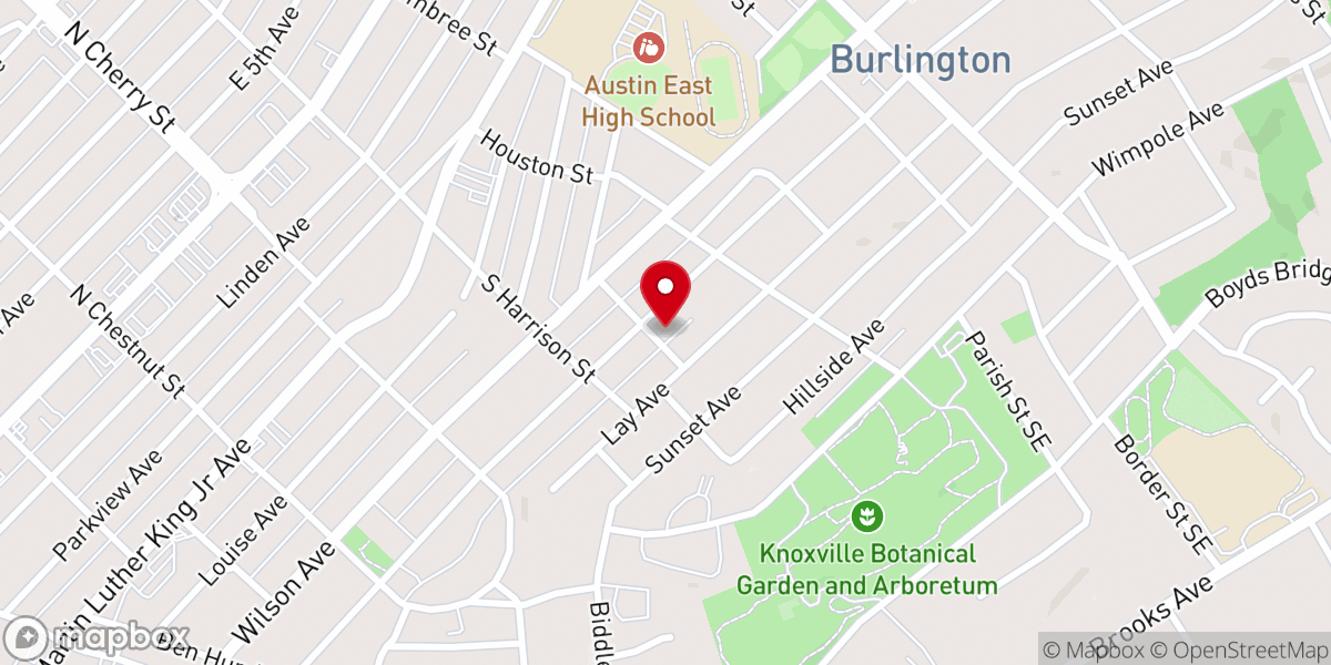 Map showing location of Logan Temple African Methodist Episcopal Zion Church