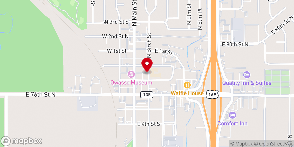 Map showing location of Gospel Light Baptist Church