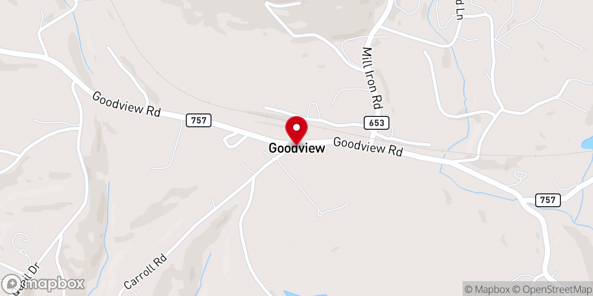 Map showing location of Goodview