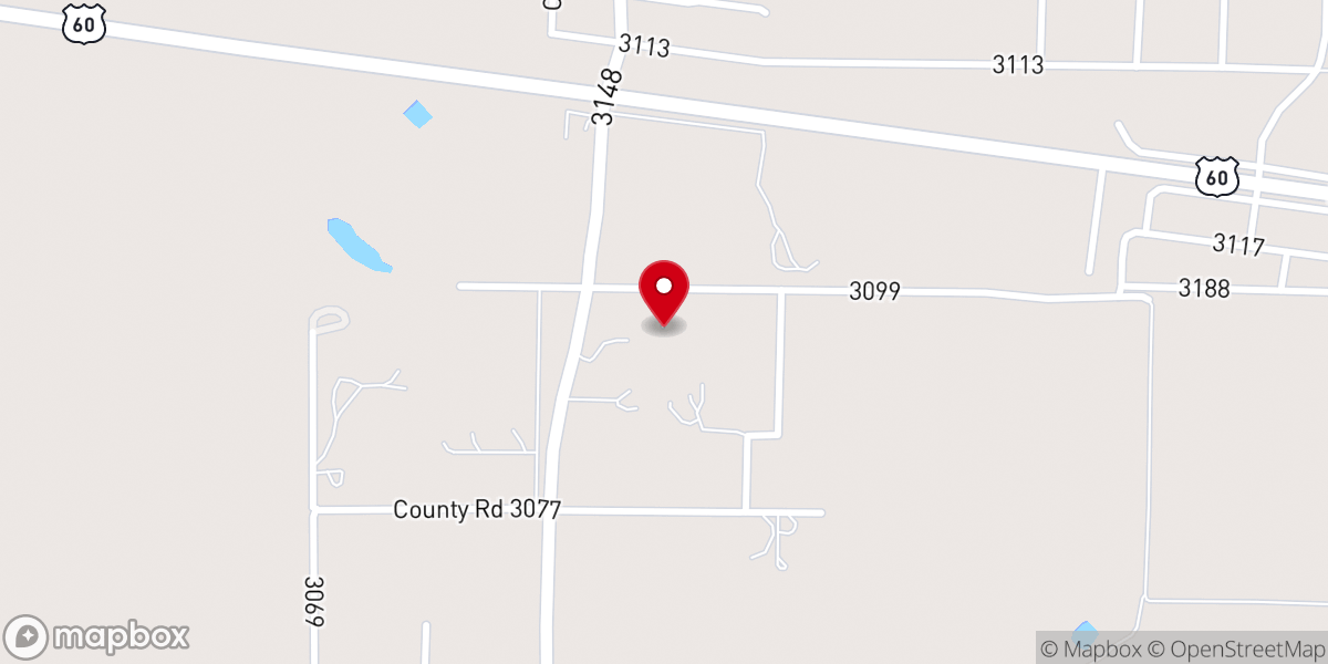 Map showing location of Welcome Home Baptist Church
