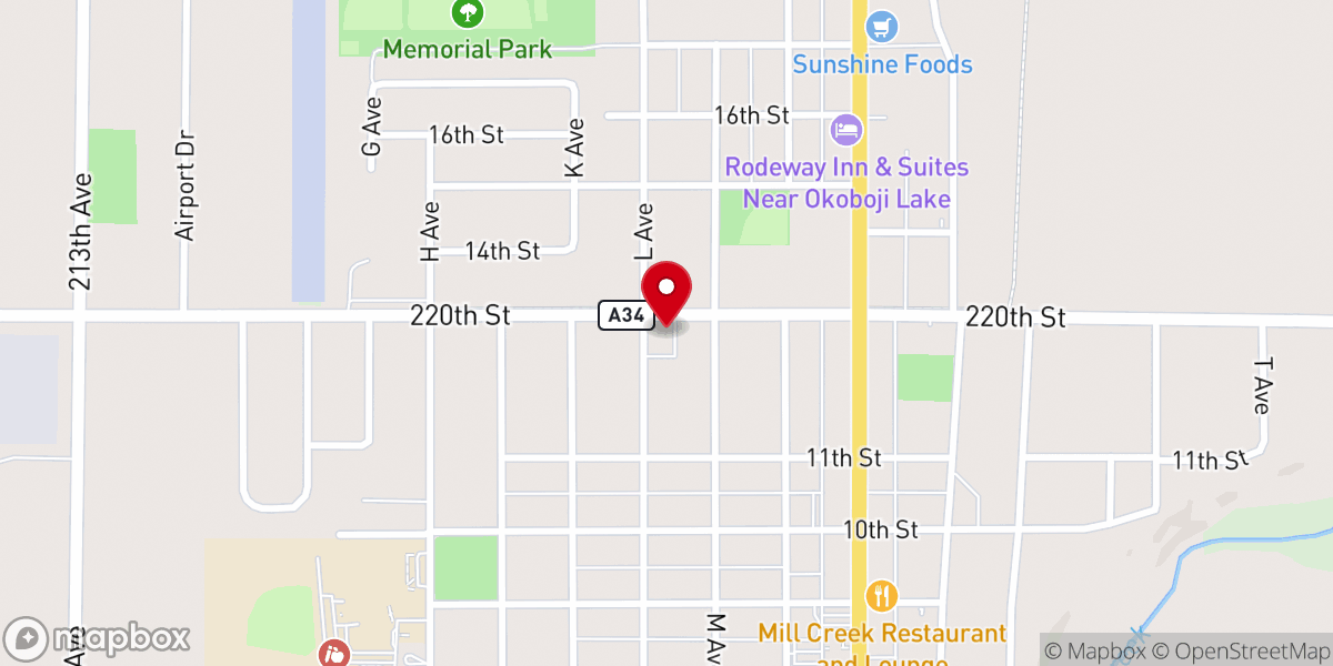 Map showing location of Harbor of Joy Lutheran Church