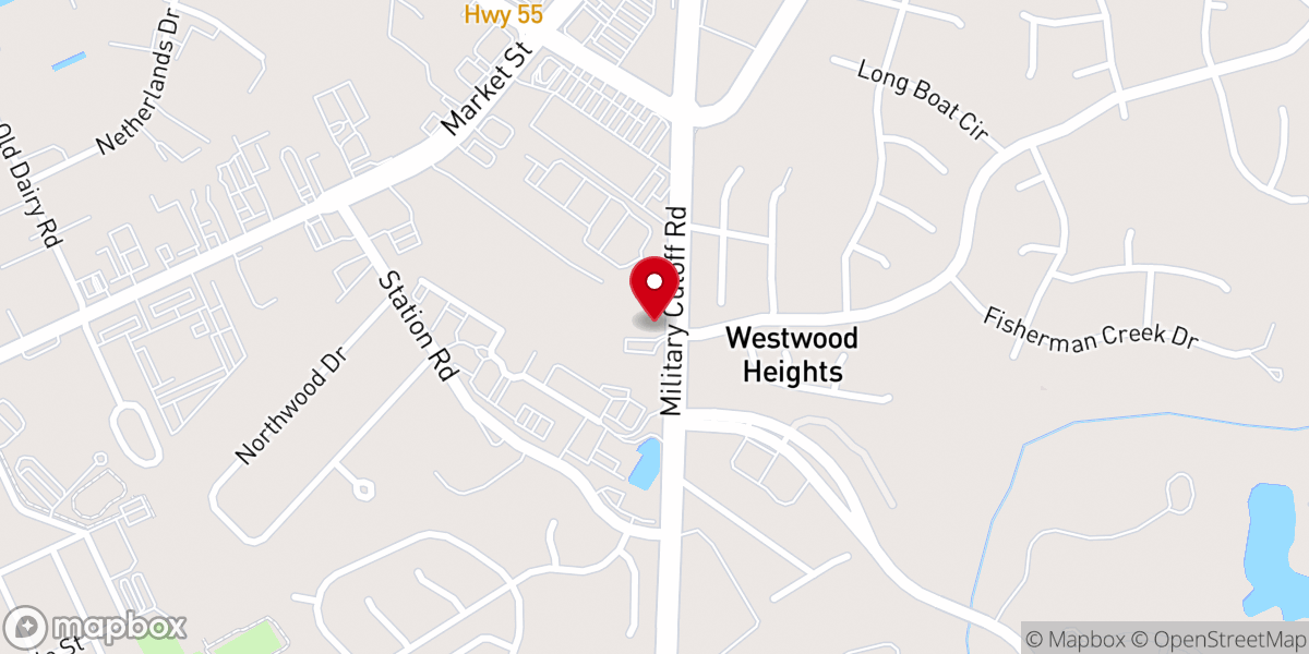 Map showing location of Peace Baptist Church