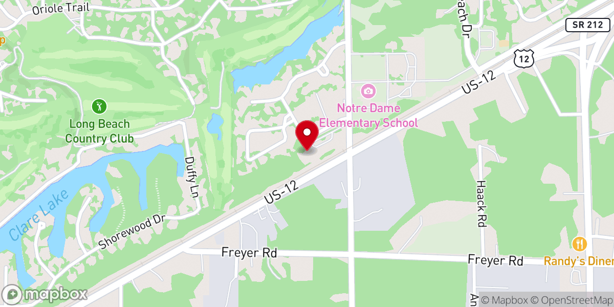 Map showing location of Saint Andrews Church