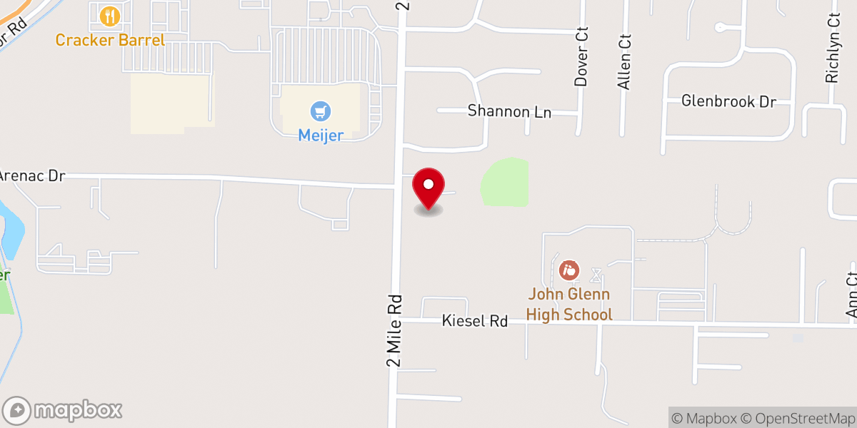 Map showing location of Bay City Seventh-day Adventist Church