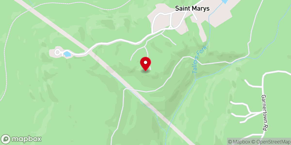 Map showing location of St. Mary's Convent