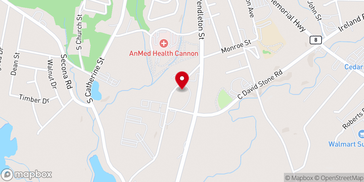 Map showing location of Pickens Church of God