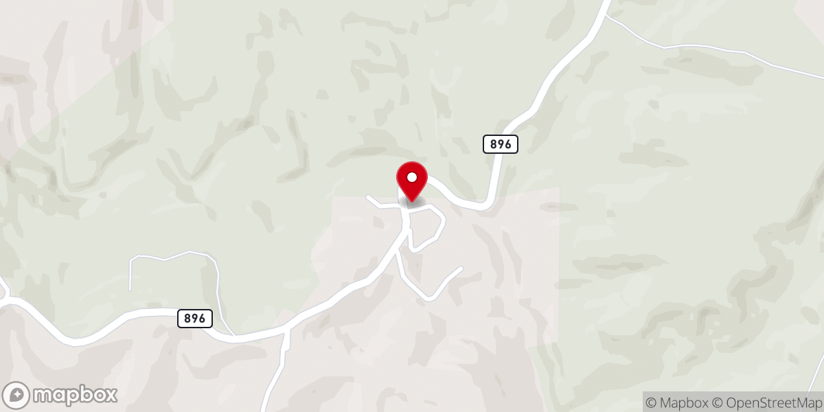 Map showing location of Eagle Creek Church