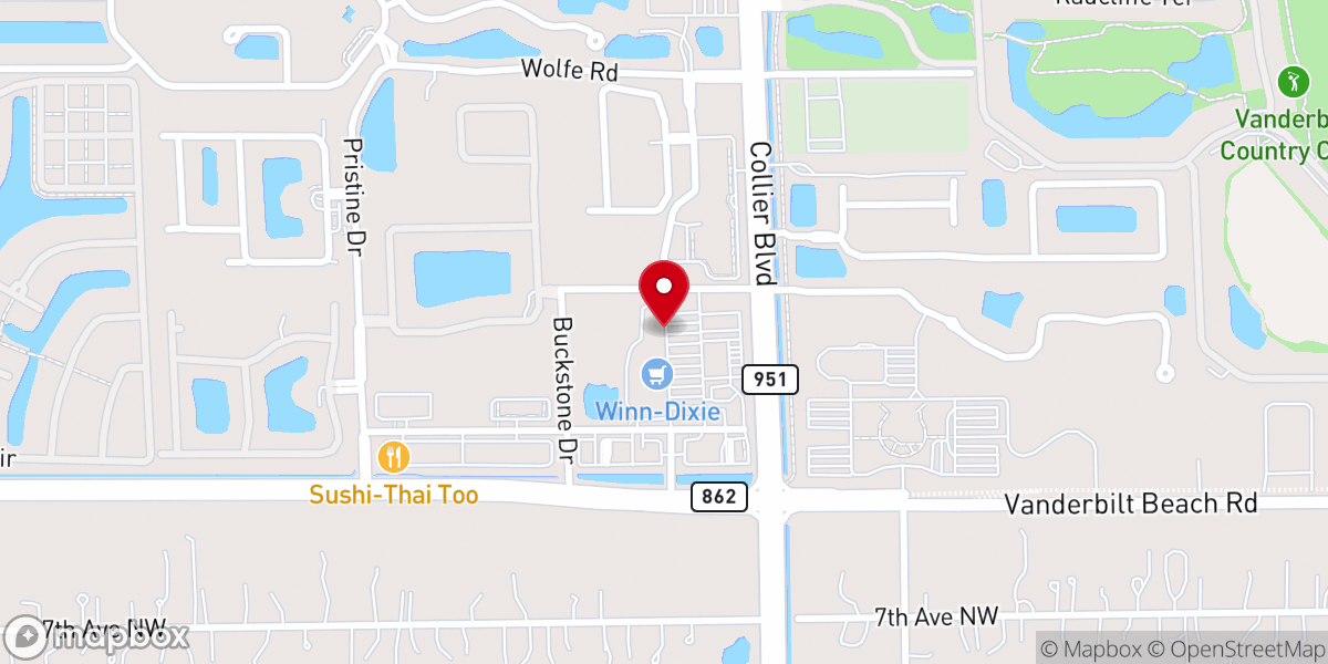 Map showing location of NaplesChurch Office
