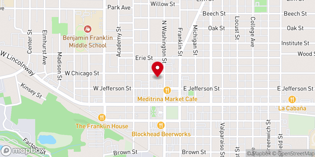 Map showing location of BridgePoint Church