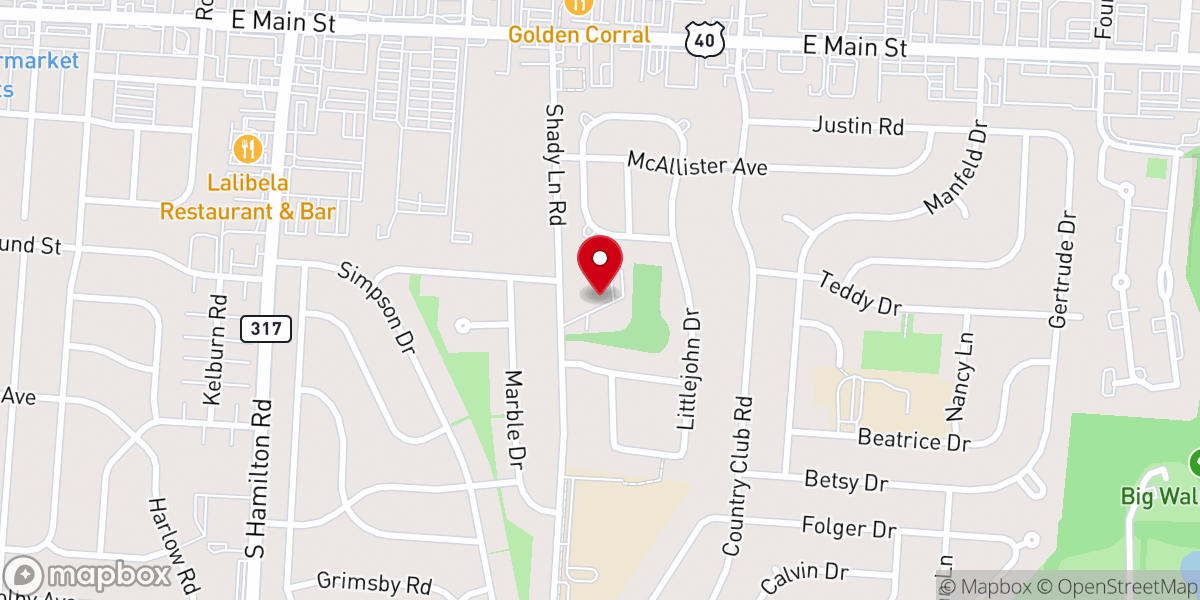 Map showing location of Grace United Church of Christ