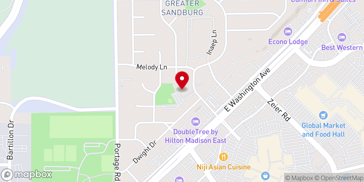Map showing location of Eastside Lutheran Church