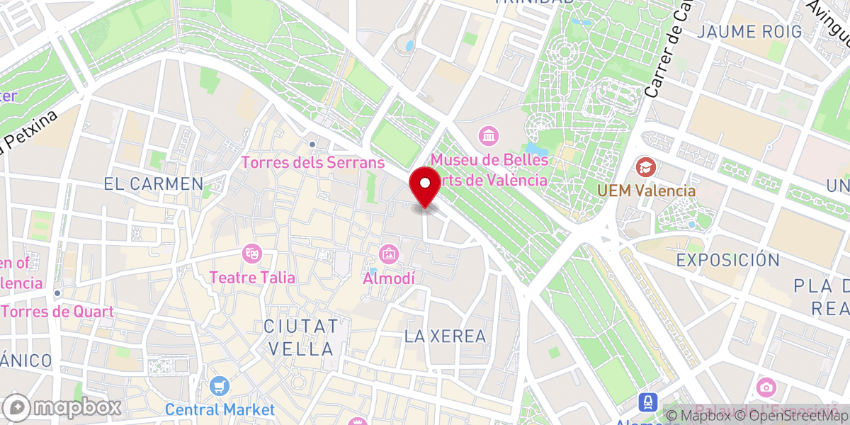 Map showing location of Centro Neocatecumenal Diocesano