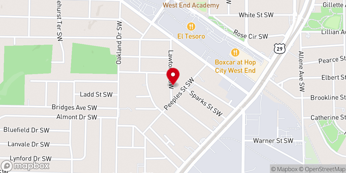 Map showing location of St John Overcoming Church Ministeries