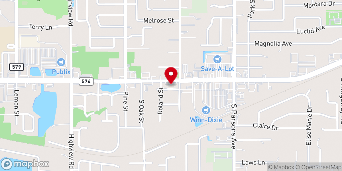 Map showing location of Lighthouse Baptist Church of Brandon