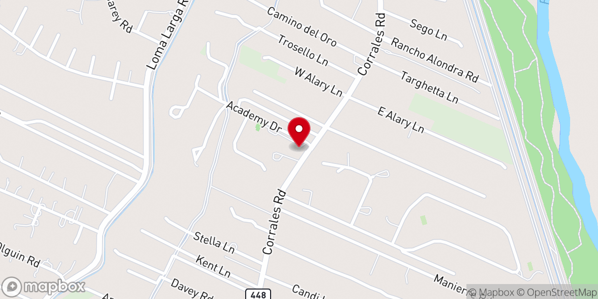 Map showing location of Corrales Seventh-day Adventist Church