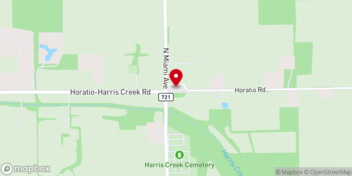 Map showing location of Harris Creek Church-Brethren