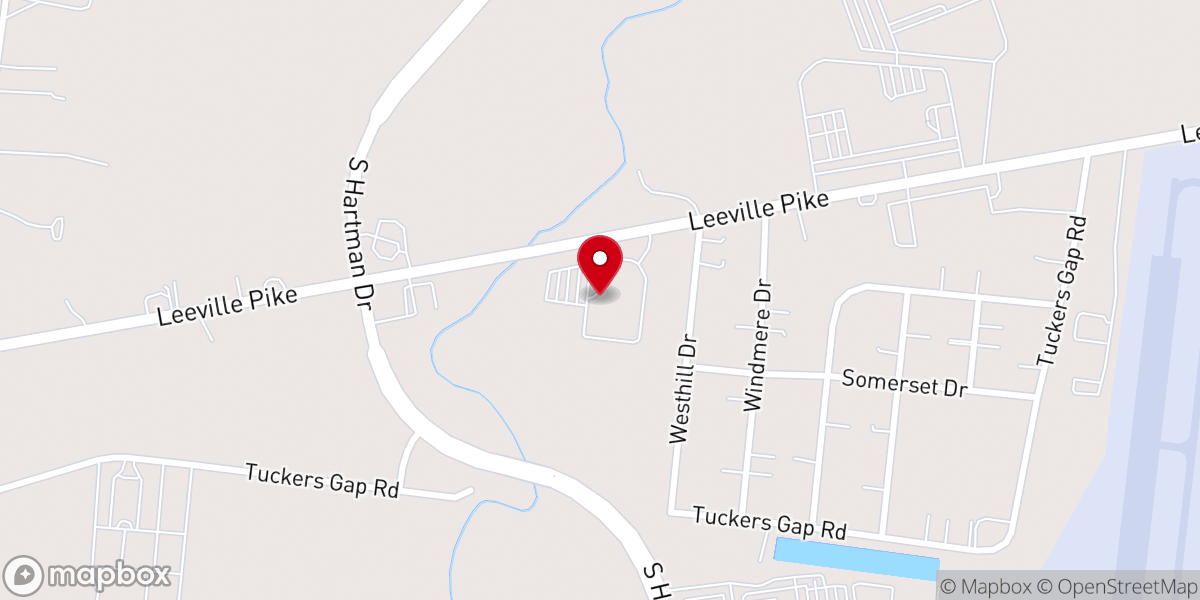 Map showing location of Fairview Church