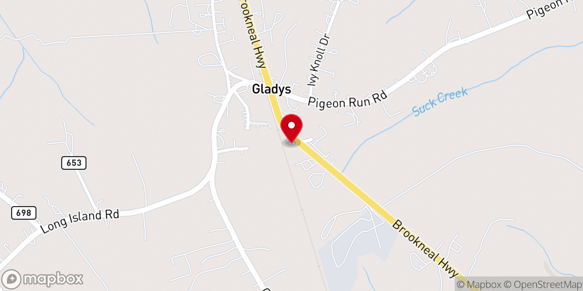 Map showing location of Revival Fellowship Gladys
