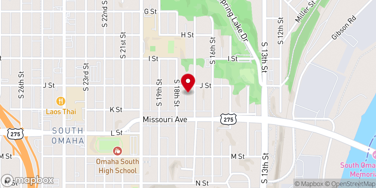 Map showing location of Heritage Church