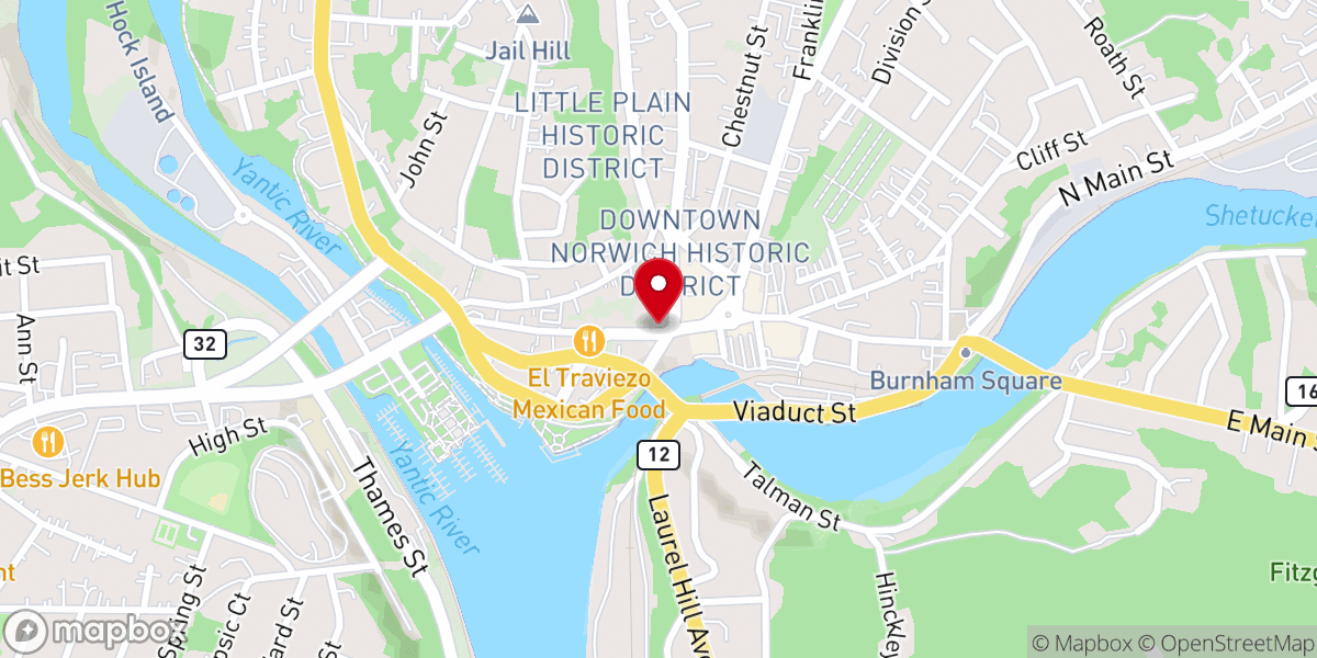 Map showing location of Calvary Church