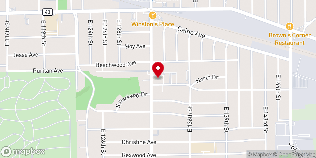 Map showing location of Holy Spirit Catholic Church