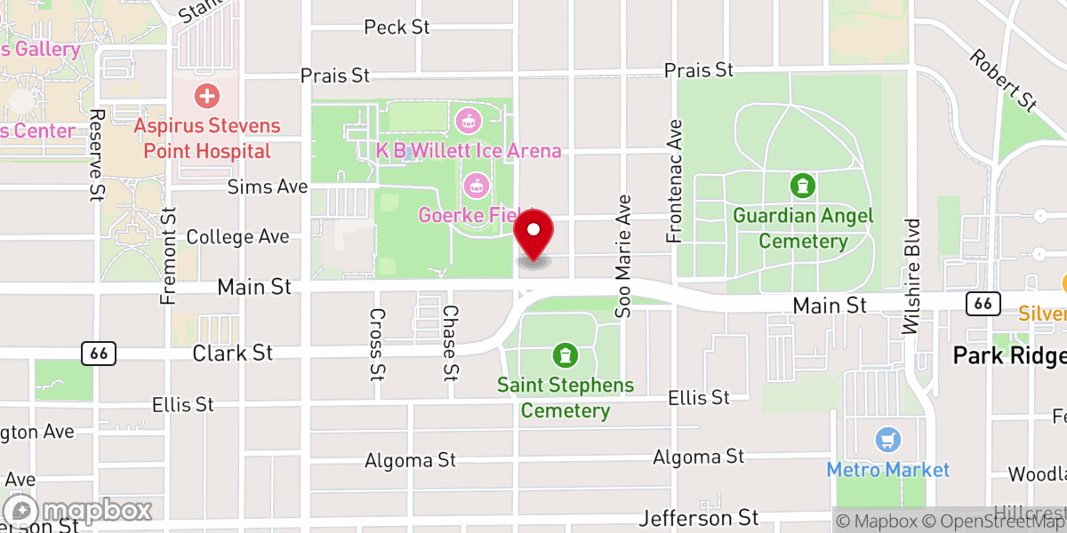 Map showing location of First Church of Christ Scientist
