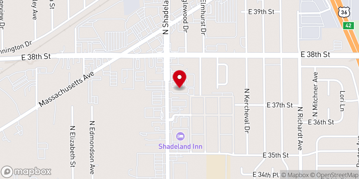 Map showing location of New Beginning Missionary Baptist Church