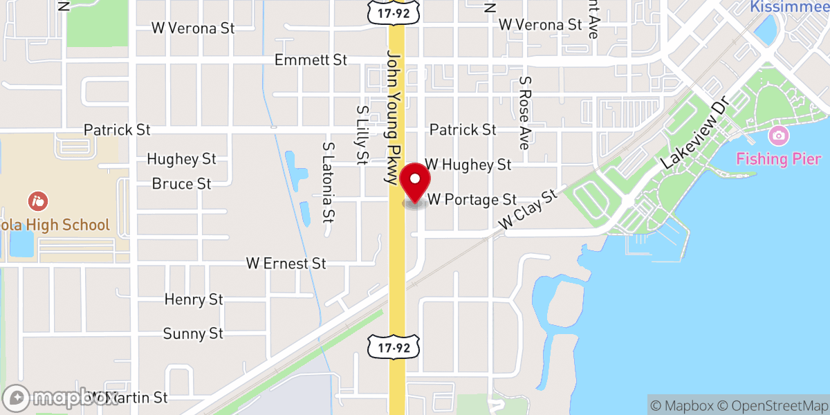 Map showing location of Assembleia de Deus em kissimmee