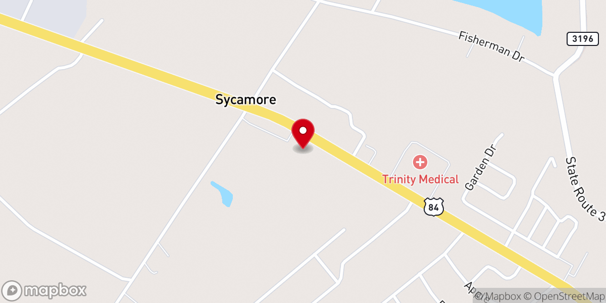 Map showing location of Crossbridge Church