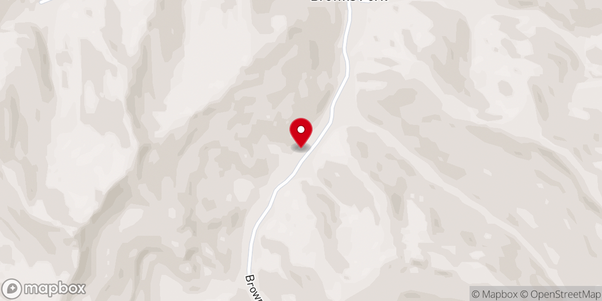Map showing location of BROWNS FORK CHURCH OF CHIRST