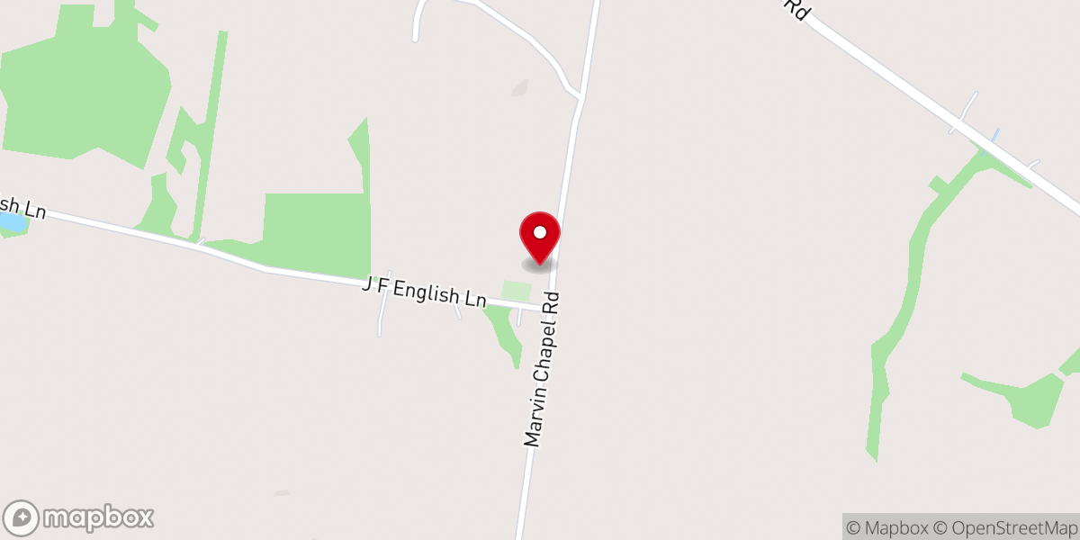 Map showing location of Marvins Chapel Methodist Church