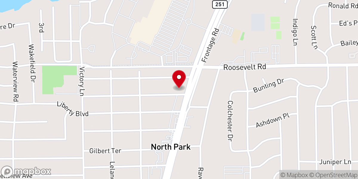Map showing location of North Second Street Free Will