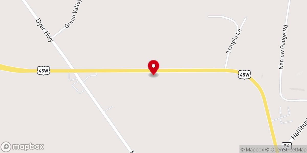 Map showing location of Gibson Baptist Association