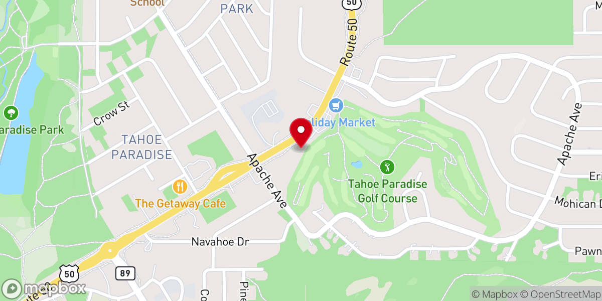 Map showing location of Alpine Meadows Wedding Chapel
