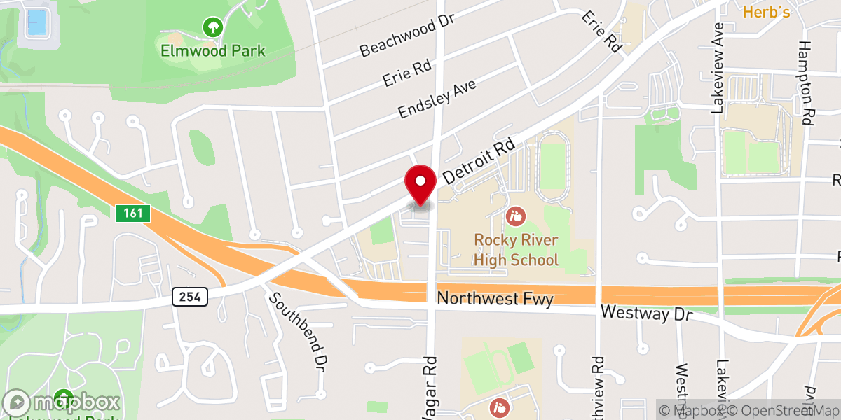 Map showing location of Rocky River First Church of Christ Scientist