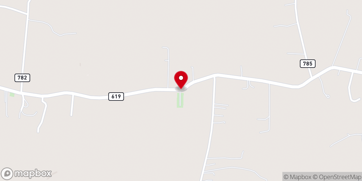 Map showing location of Hildebrand Church