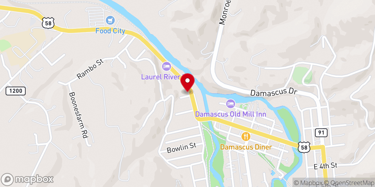 Map showing location of Faith Baptist Church
